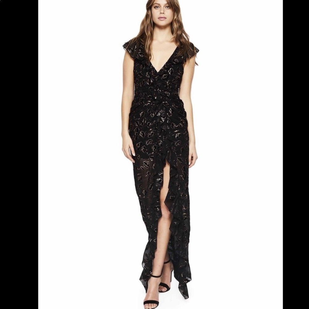 Alice McCall Off Duty Dress in Black & Gold - 2